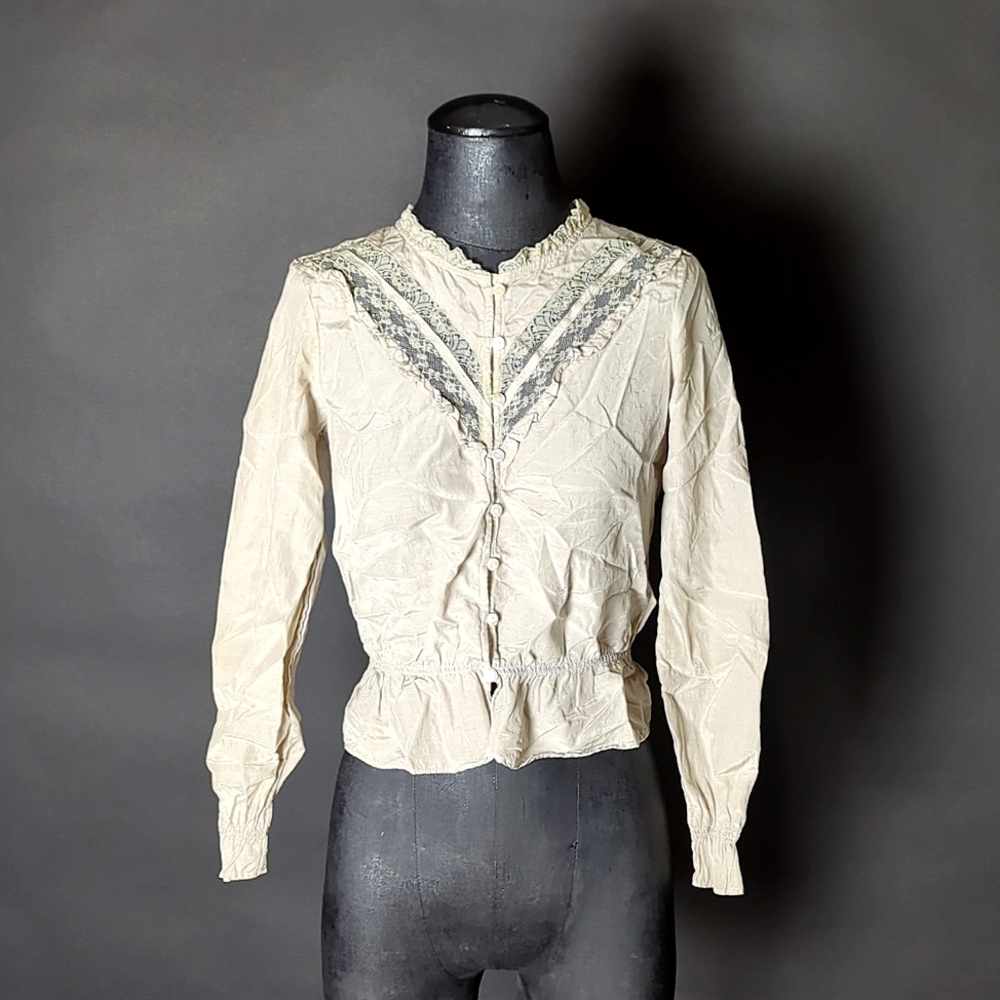 Cottagecore Ruffled Lace Button up Top